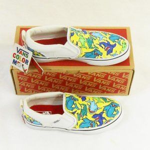 Vans Color Me Asher Shark Slip on Shoe NWT